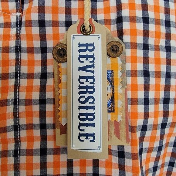 Tailor Vintage Reversible Plaid Orange Mini Skirt Size 4/6 NWT - Picture 3 of 10